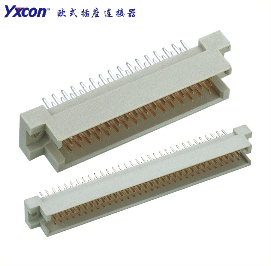 2.54 European socket connector, Three rows,  180°,  Public seat