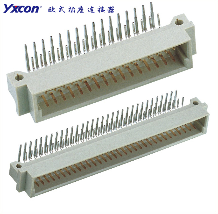 2.54 European socket connector,  Three rows,  90°,  Public seat