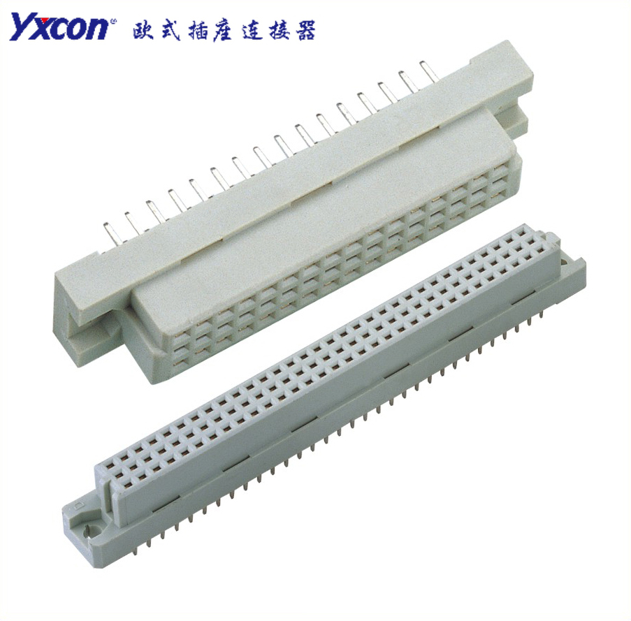 2.54 European socket connector  ,Three rows, 180°, female seat