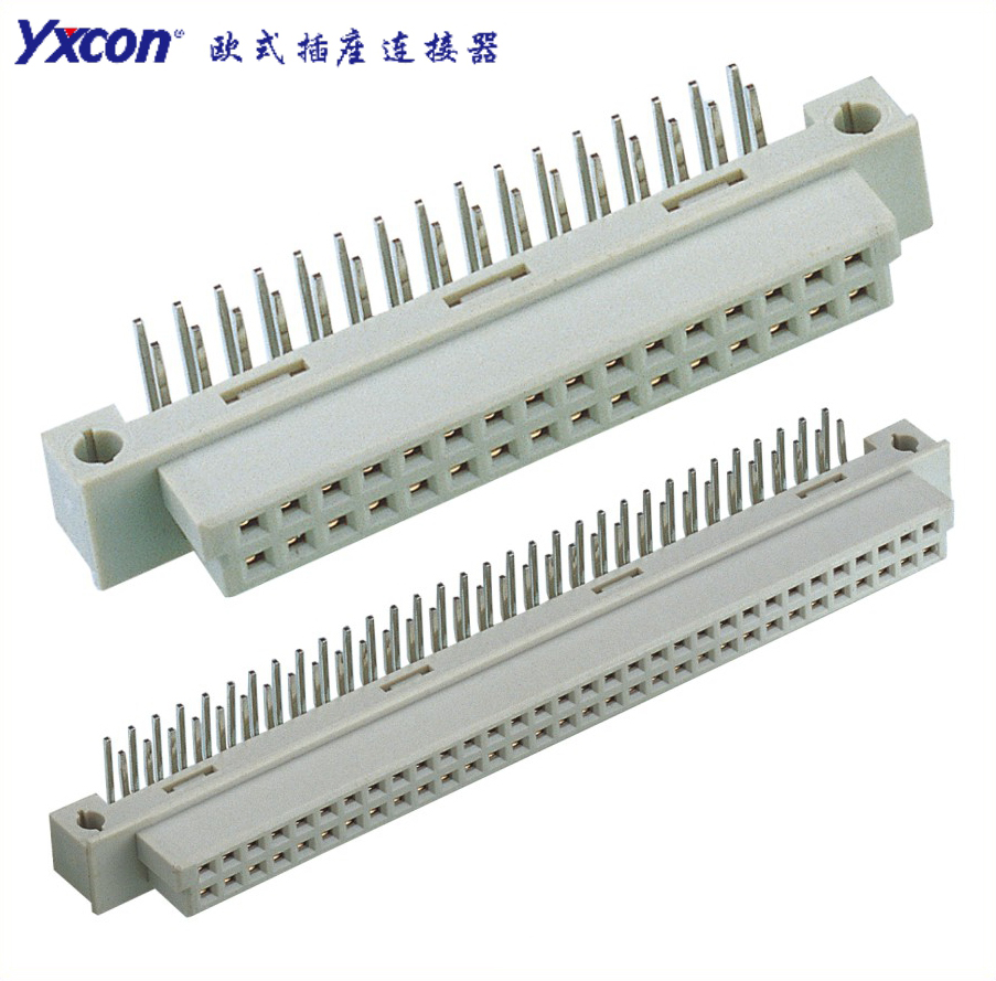 2.54 European socket connector , Dual Rows,   90°,  female seat