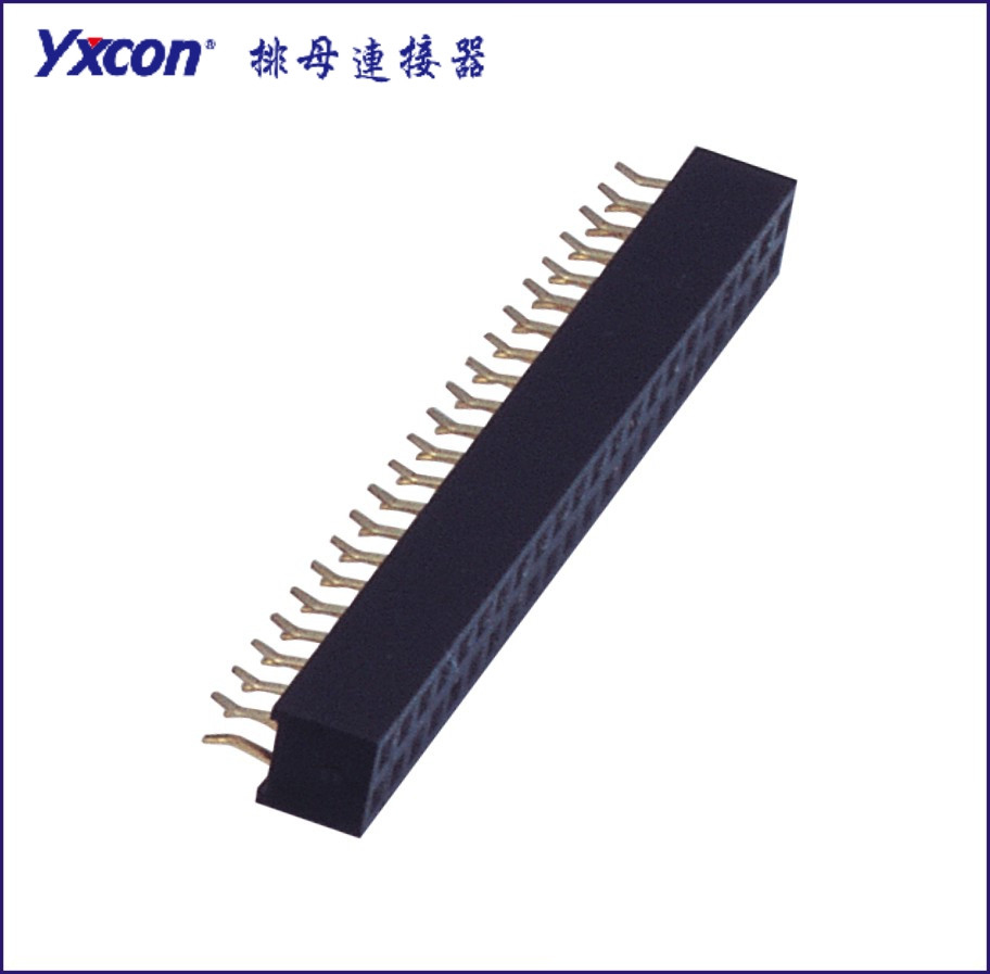 2.0排母 塑高4.0mm 双排  2X22P 180度  U 型 夹板式 PA9T